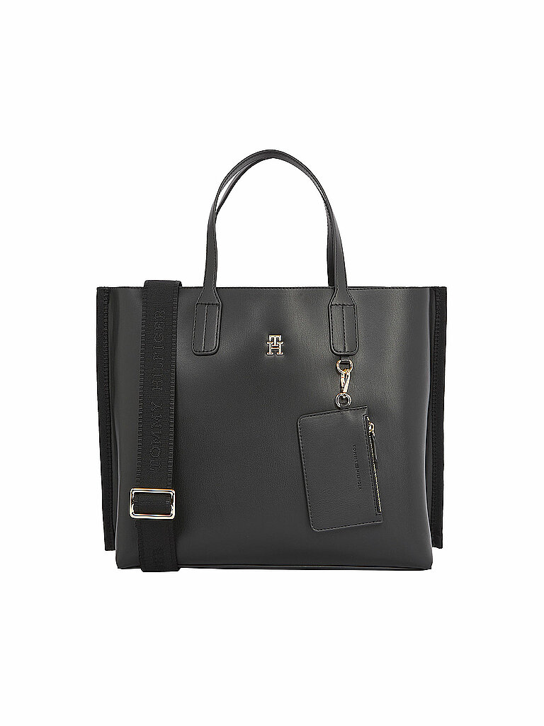 TOMMY HILFIGER Tasche - Henkeltasche TH DISTINCT schwarz TOMMY HILFIGER Tasche - Henkeltasche TH DISTINCT schwarz von Tommy Hilfiger