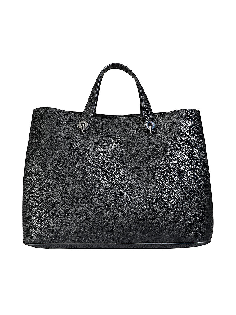 TOMMY HILFIGER Tasche - Henkeltasche TH EMBLEM schwarz von Tommy Hilfiger