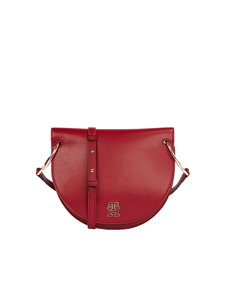 TOMMY HILFIGER Tasche - Umhängetasche CHIC SADDLE BAG dunkelrot von Tommy Hilfiger