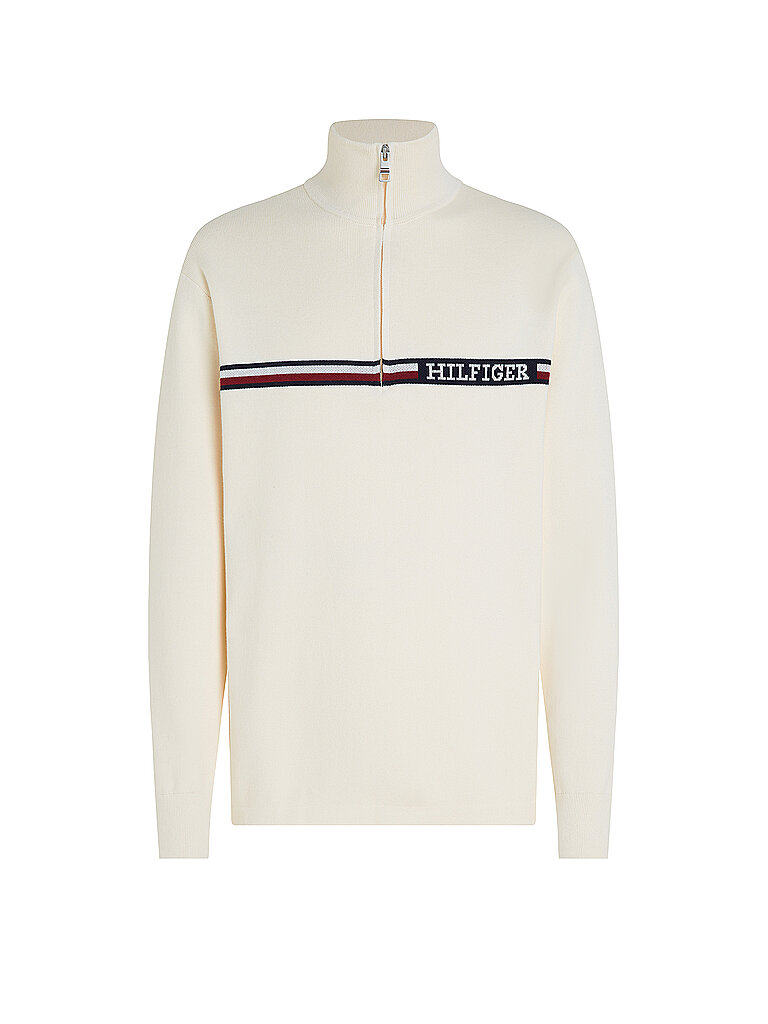 TOMMY HILFIGER Troyer Pullover creme | XXL von Tommy Hilfiger