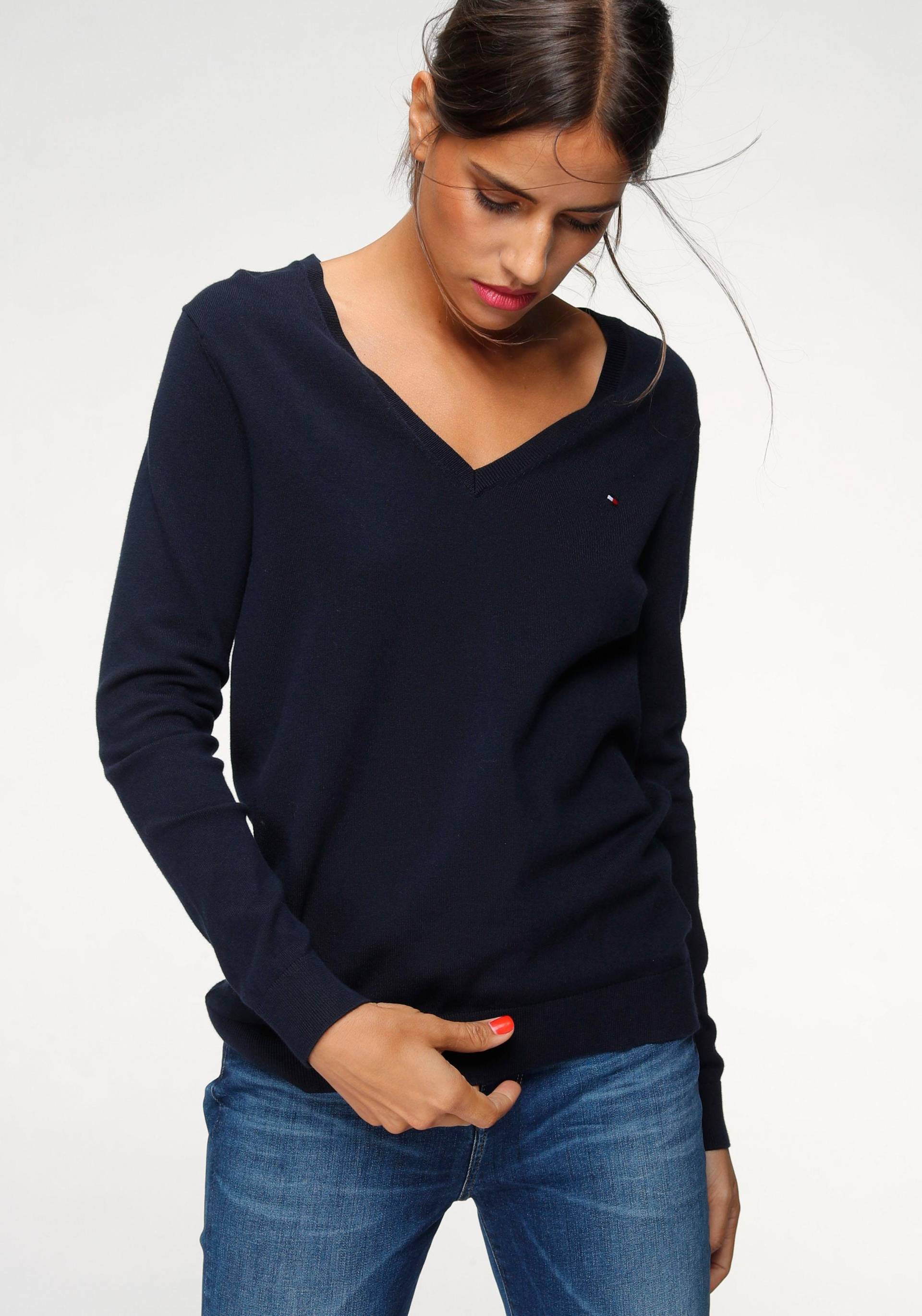 Tommy Hilfiger V-Ausschnitt-Pullover »HERITAGE V-NECK SWEATER« von Tommy Hilfiger