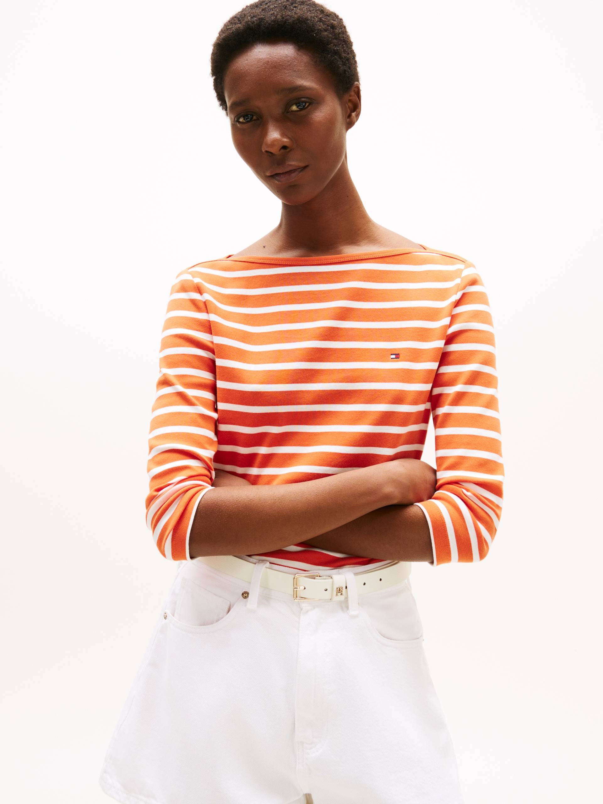 Tommy Hilfiger 3/4-Arm-Shirt »NEW CODY SLIM BOAT-NK 3/4SLV«, mit Logostickerei Tommy Hilfiger 3/4-Arm-Shirt »NEW CODY SLIM BOAT-NK 3/4SLV«, mit Logostickerei von Tommy Hilfiger
