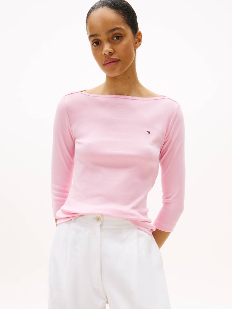 Tommy Hilfiger 3/4-Arm-Shirt »NEW CODY SLIM BOAT-NK 3/4SLV«, mit Logostickerei von Tommy Hilfiger