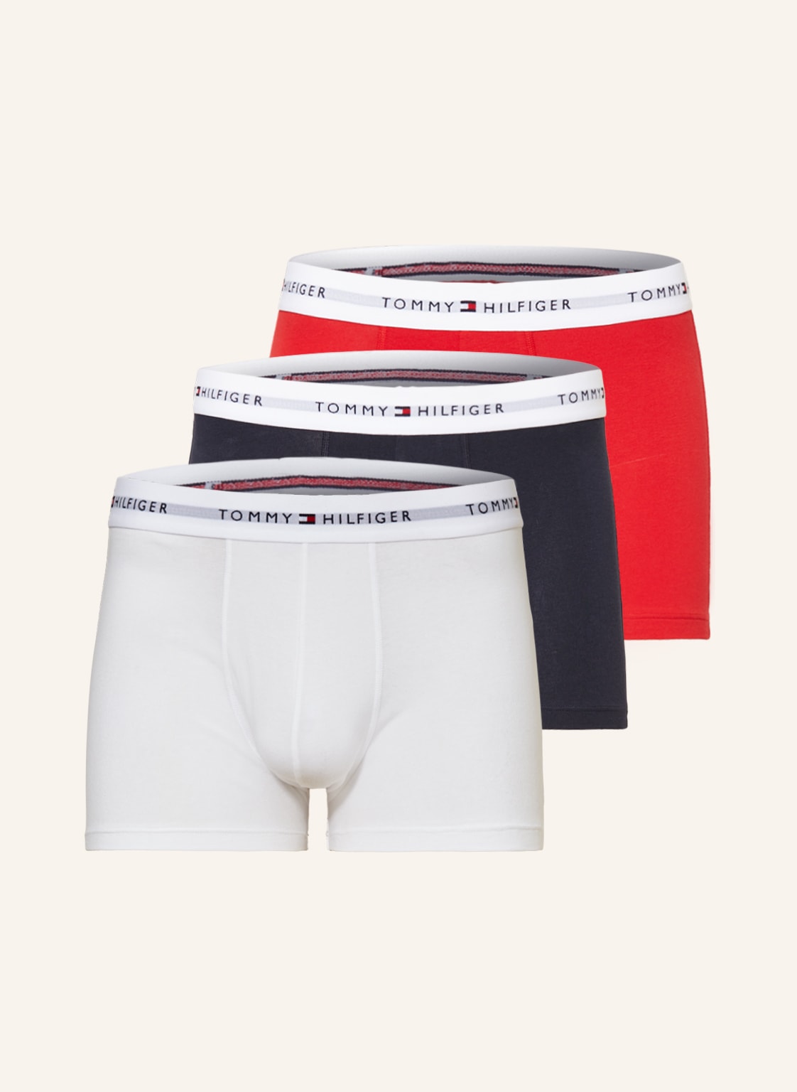 Tommy Hilfiger 3er-Pack Boxershorts rot von Tommy Hilfiger