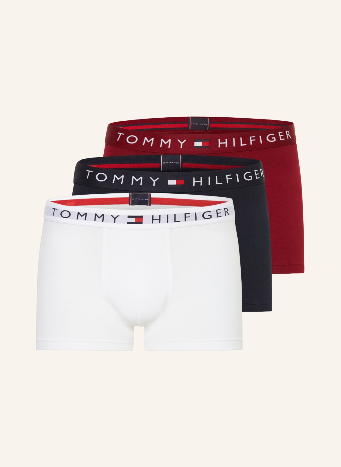 Tommy Hilfiger 3er-Pack Boxershorts rot von Tommy Hilfiger