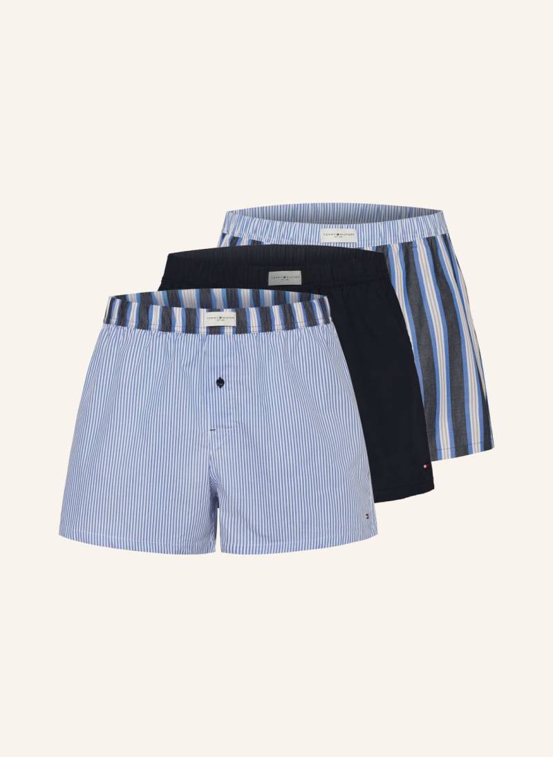 Tommy Hilfiger 3er-Pack Web-Boxershorts blau von Tommy Hilfiger