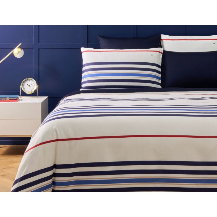 Tommy Hilfiger Bettwäsche Classic Stripes – Duvetbezug – 160x210 cm von Tommy Hilfiger