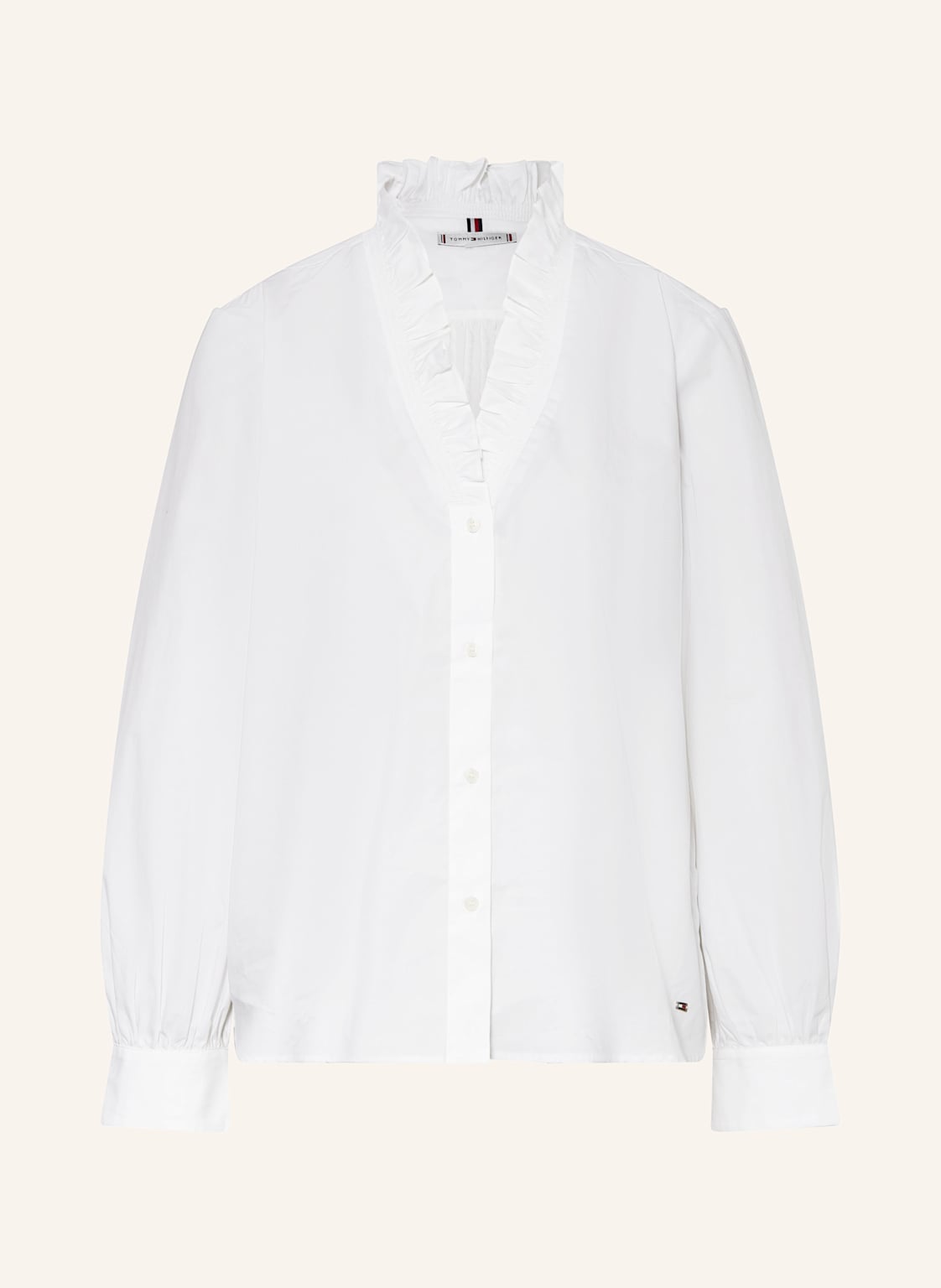 Tommy Hilfiger Bluse Mit Rüschen weiss von Tommy Hilfiger