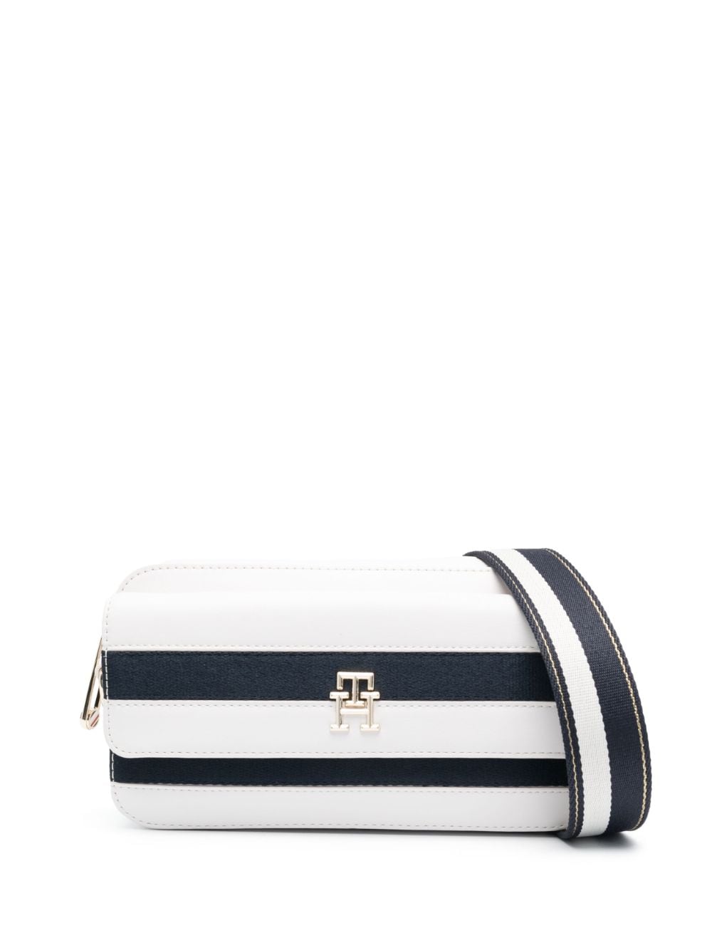 Tommy Hilfiger Breton stripe-pattern crossbody bag - Neutrals von Tommy Hilfiger