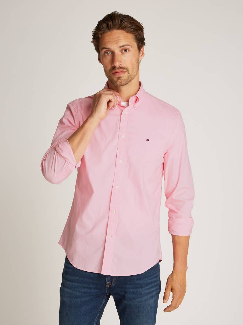 Tommy Hilfiger Businesshemd »FLEX POPLIN SOLID RF SHIRT 1«, mit Logostickerei von Tommy Hilfiger