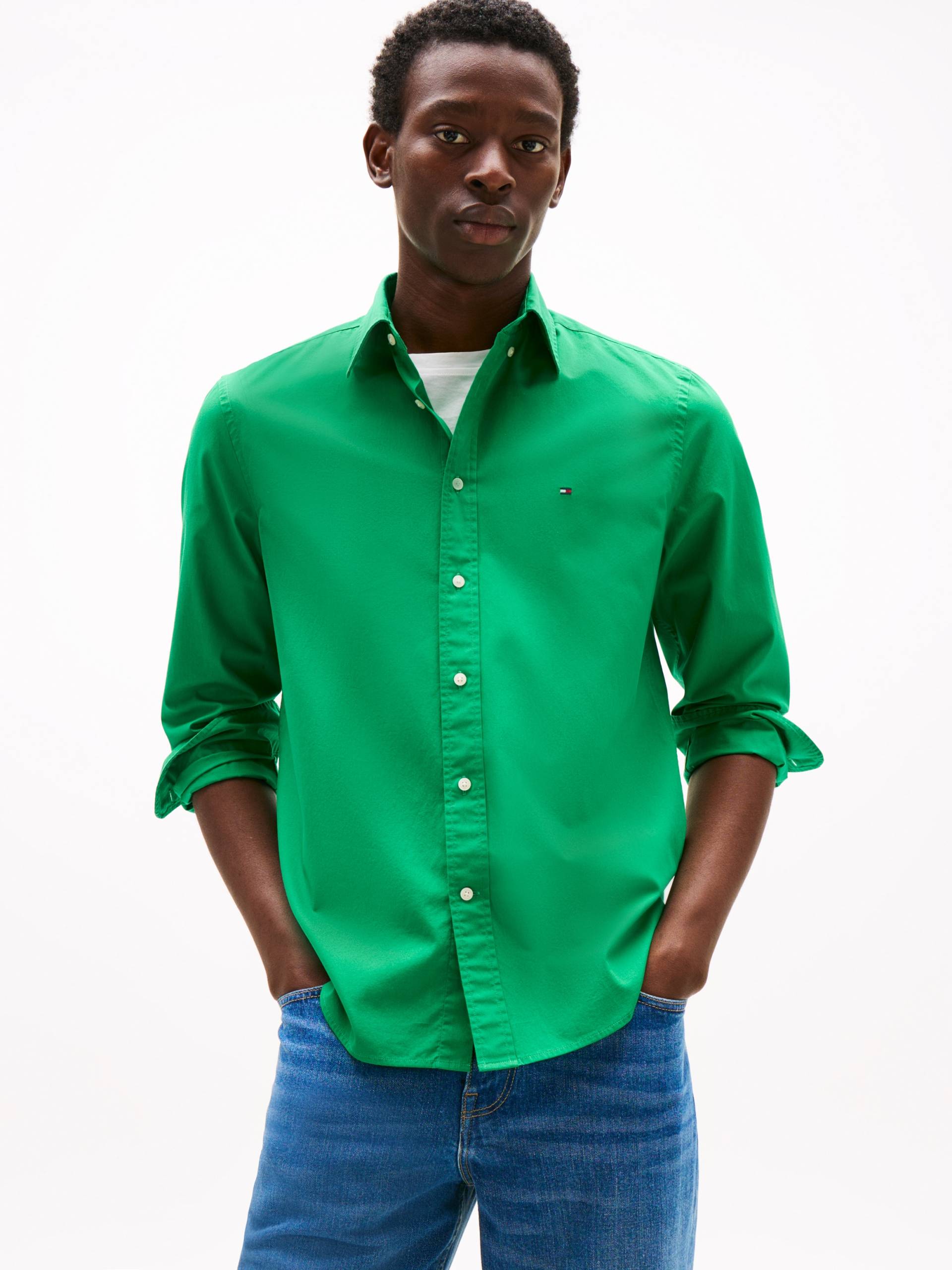 Tommy Hilfiger Businesshemd »FLEX POPLIN SOLID RF SHIRT 1«, mit Logostickerei Tommy Hilfiger Businesshemd »FLEX POPLIN SOLID RF SHIRT 1«, mit Logostickerei von Tommy Hilfiger
