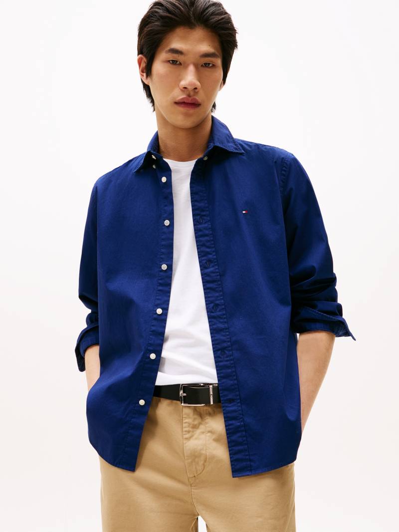 Tommy Hilfiger Businesshemd »FLEX POPLIN SOLID RF SHIRT 1«, mit Logostickerei von Tommy Hilfiger