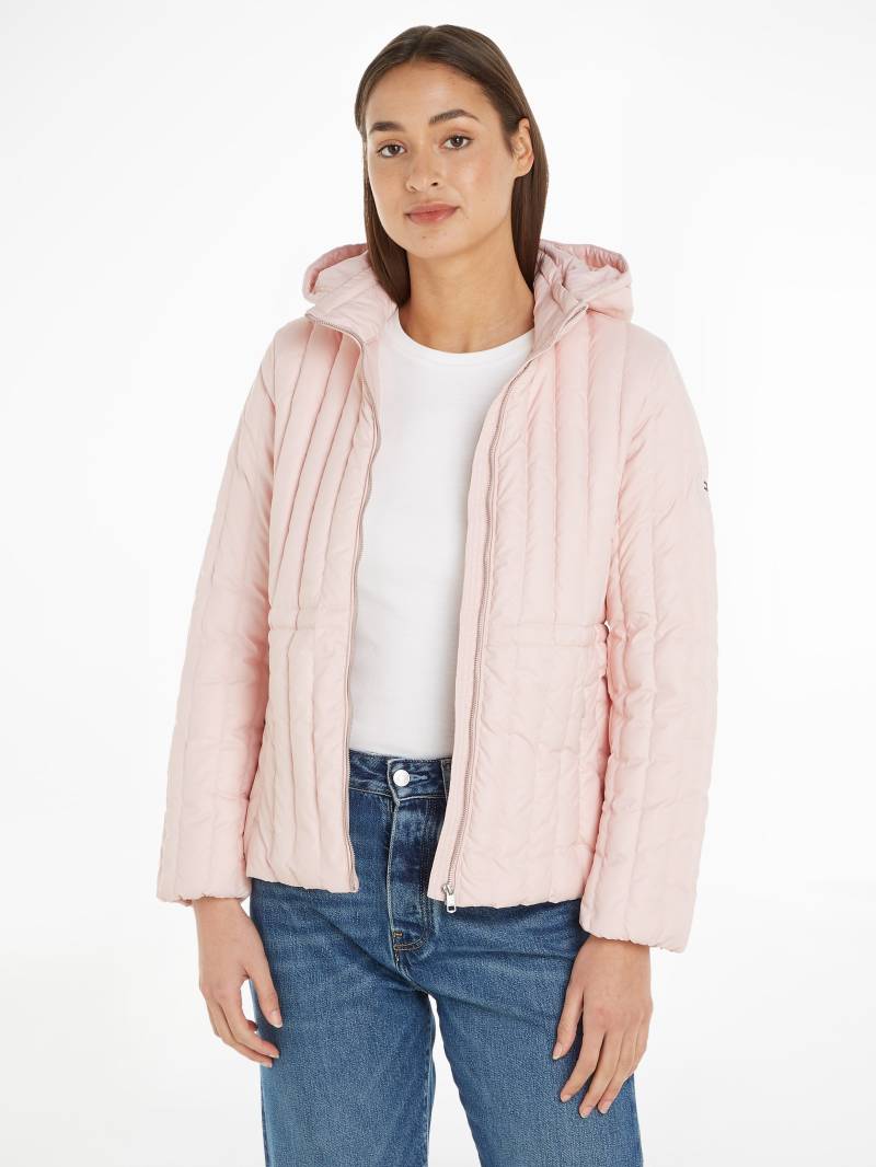 Tommy Hilfiger Daunenjacke »FEMININE LW DOWN JACKET«, mit Kapuze, mit Logostickerei von Tommy Hilfiger