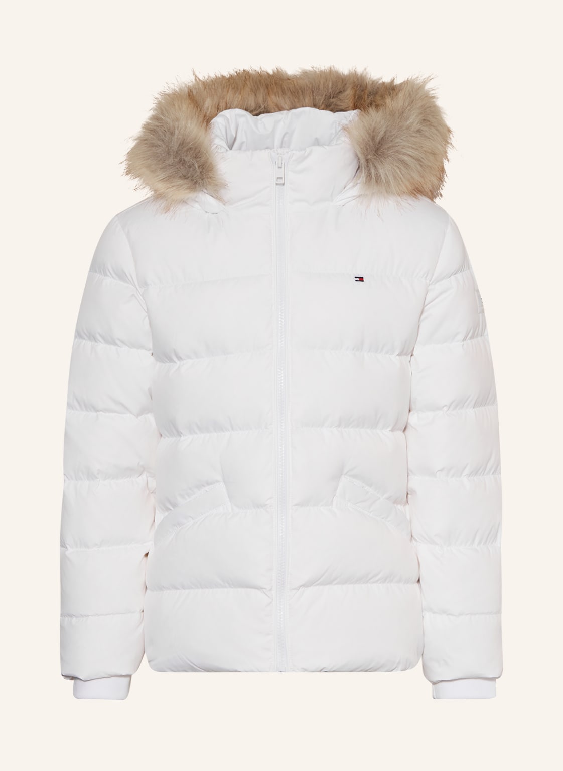 Tommy Hilfiger Daunenjacke Mit Abnehmbarem Kunstpelz weiss von Tommy Hilfiger