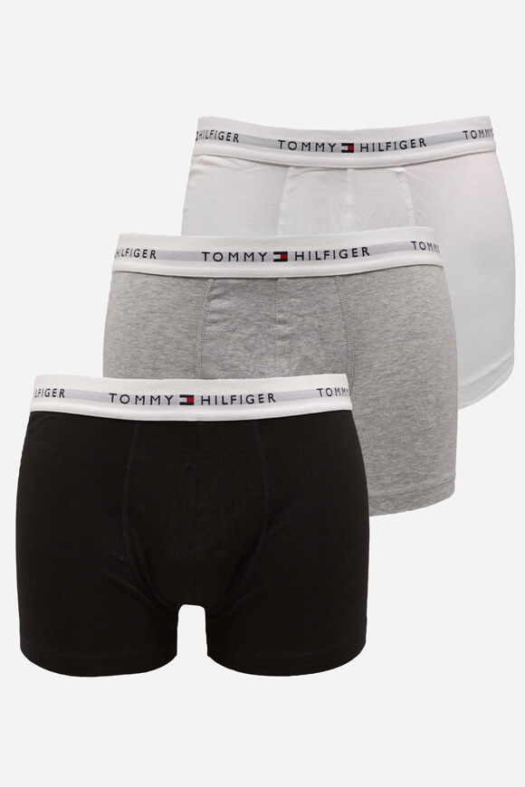 Tommy Hilfiger Dreierpack Boxershorts | Grey Heather + Black + White | Herren  | M von Tommy Hilfiger