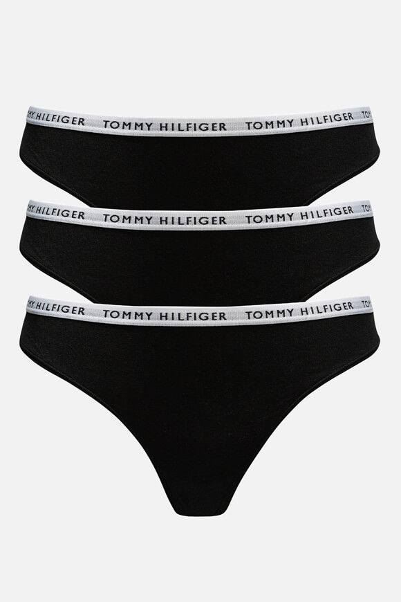 Tommy Hilfiger Dreierpack Strings | Black | Damen  | L von Tommy Hilfiger
