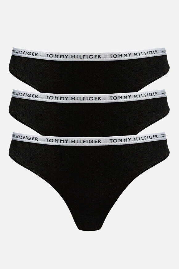 Tommy Hilfiger Dreierpack Strings | Black | Damen  | XS von Tommy Hilfiger