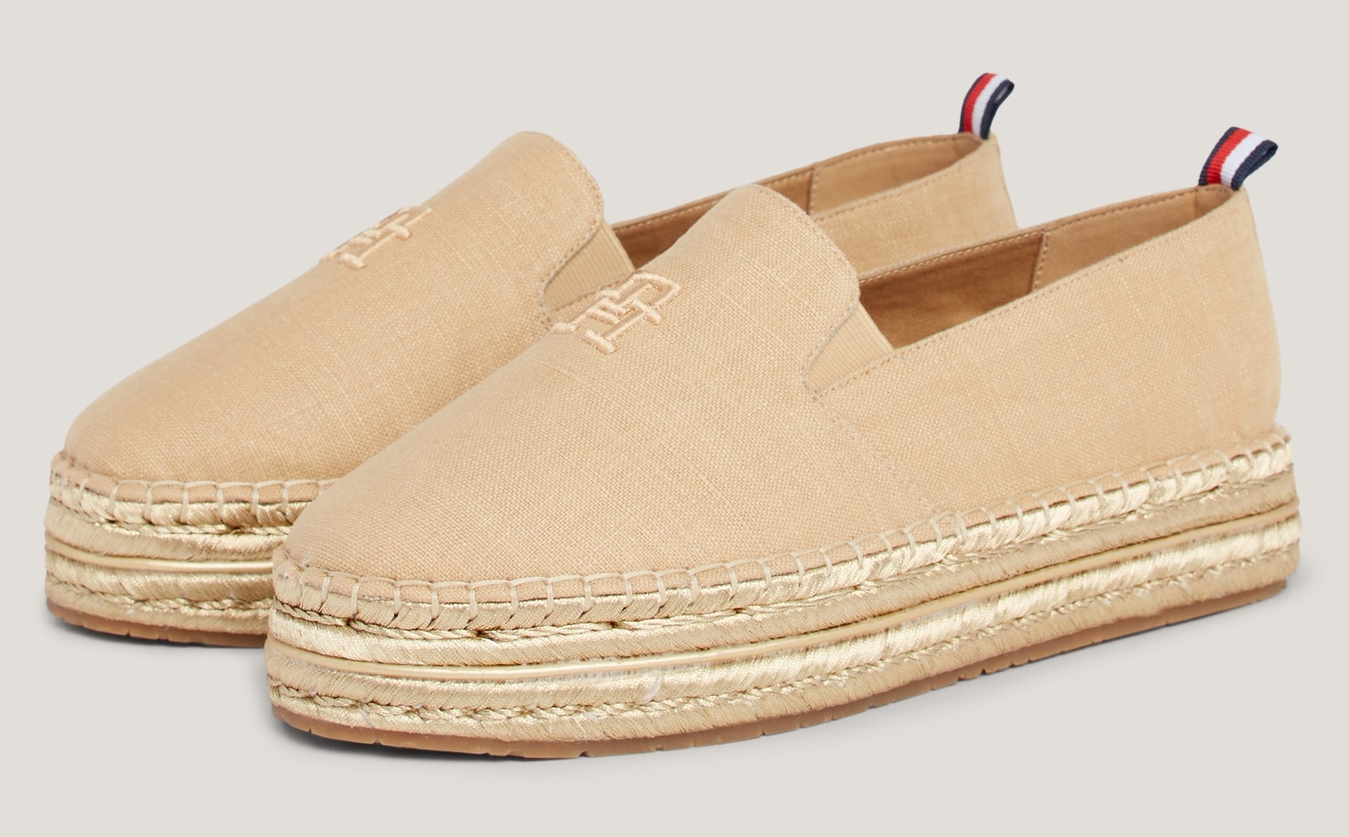 Tommy Hilfiger Espadrille »TH EMBROIDERED GOLD FLATFORM« von Tommy Hilfiger