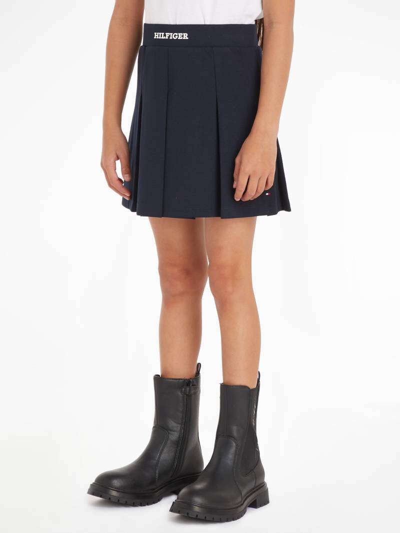 Tommy Hilfiger Faltenrock »MONOTYPE PUNTO SKIRT«, Kinder bis 16 Jahre mit Logoschriftzug von Tommy Hilfiger