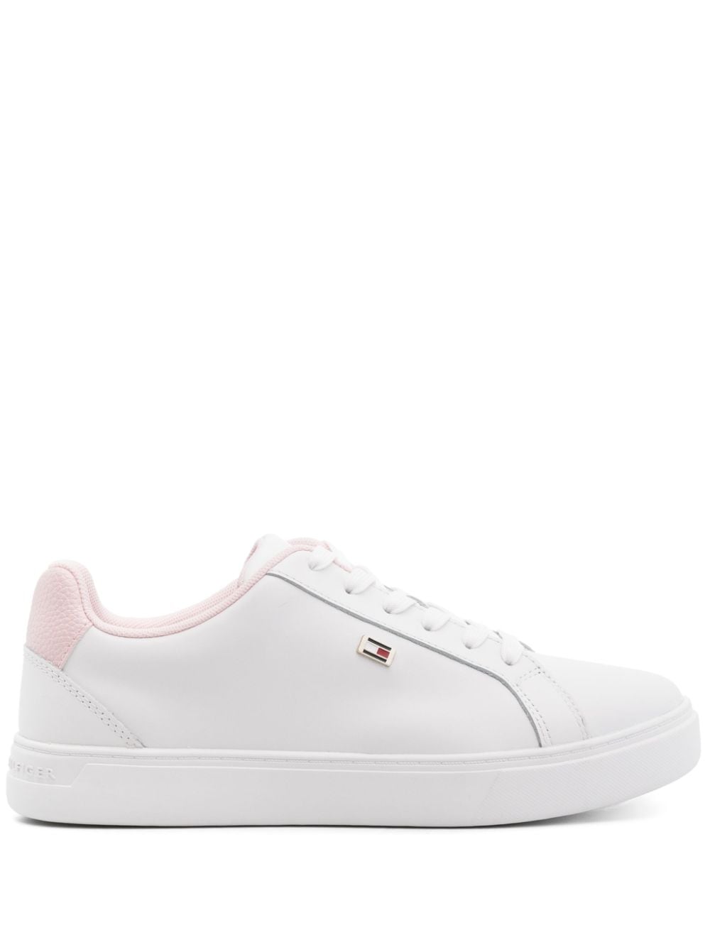 Tommy Hilfiger Flag Court leather sneakers - White von Tommy Hilfiger