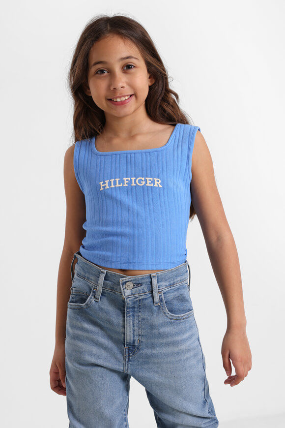 Tommy Hilfiger Geripptes Crop Top | Blue Spell | Mädchen  | 12 von Tommy Hilfiger