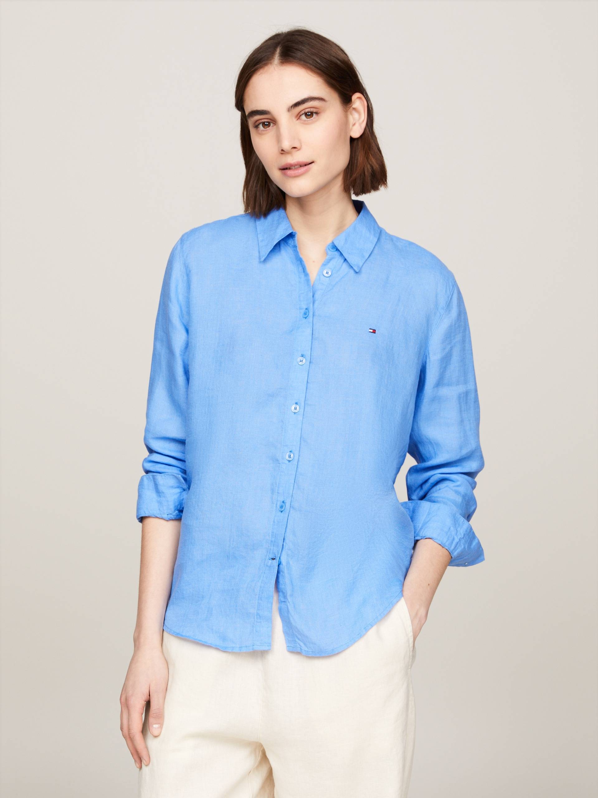 Tommy Hilfiger Hemdbluse »LINEN RELAXED SHIRT LS« von Tommy Hilfiger