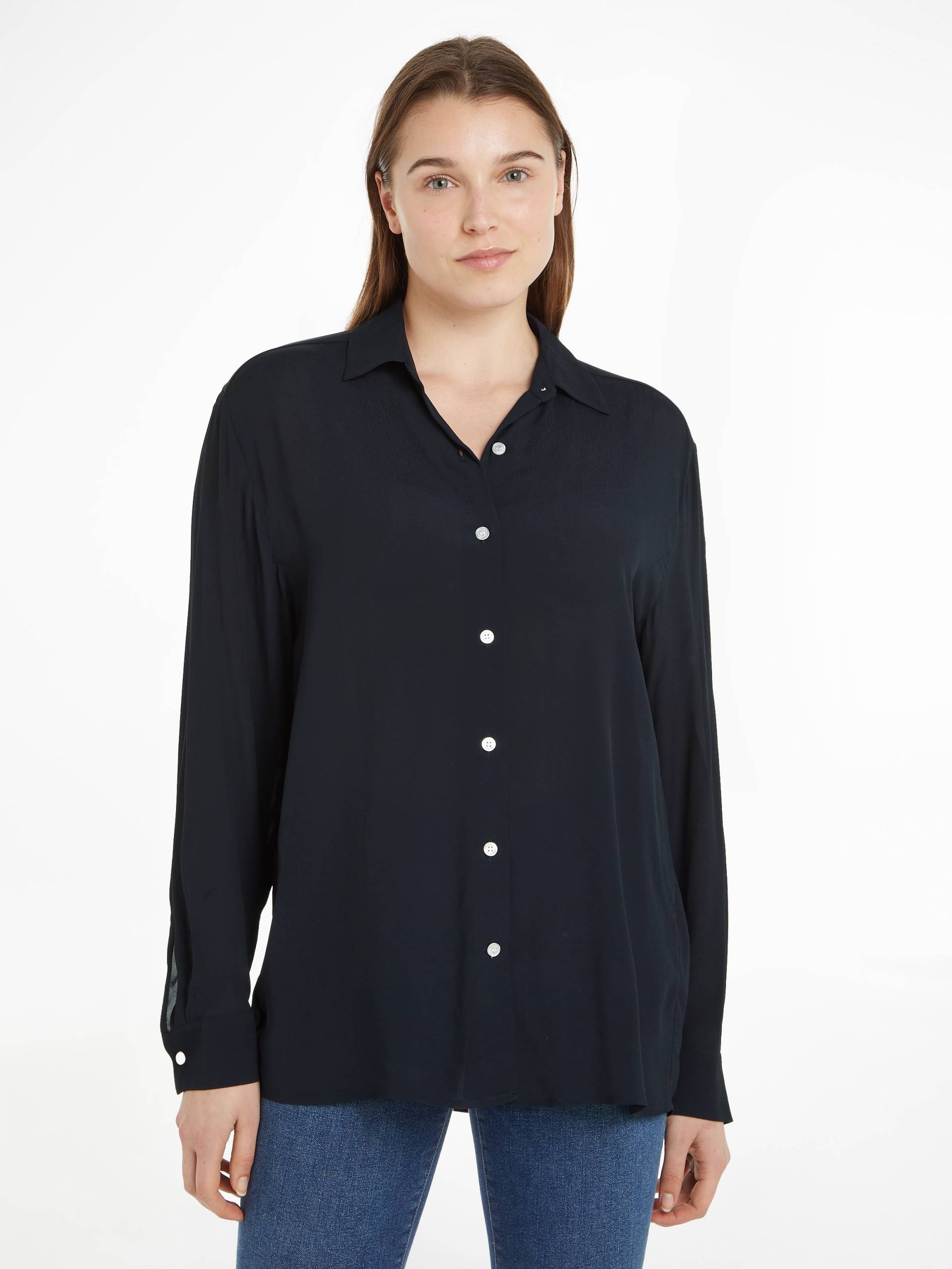 Tommy Hilfiger Hemdbluse »VISCOSE CREPE FLUID SHIRT LS« von Tommy Hilfiger