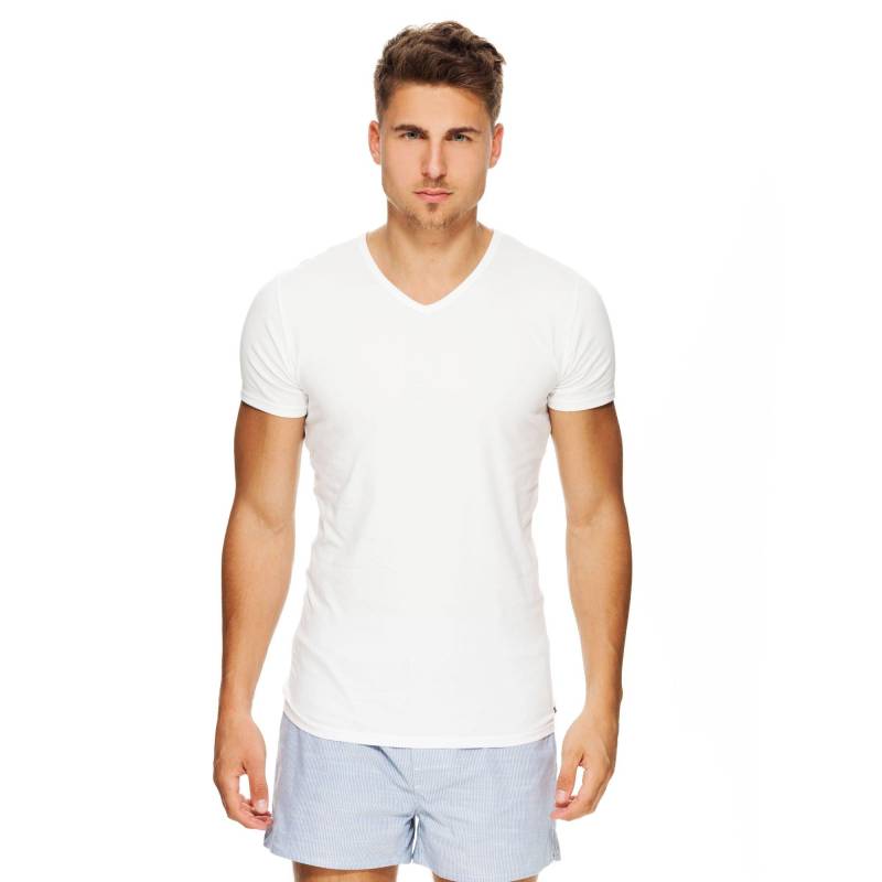 T-shirt, Classic Fit, Kurzarm Herren Weiss S von TOMMY HILFIGER