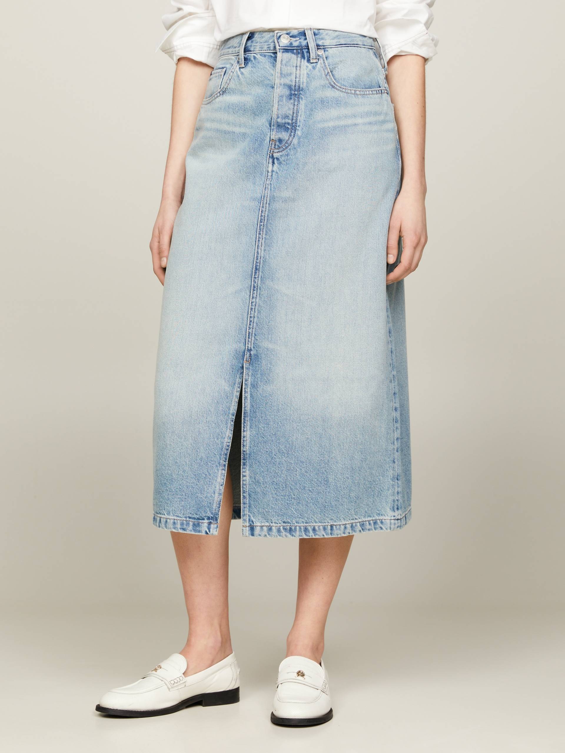 Tommy Hilfiger Jeansrock »DNM MIDI STRAIGHT SKIRT HW ASH« von Tommy Hilfiger