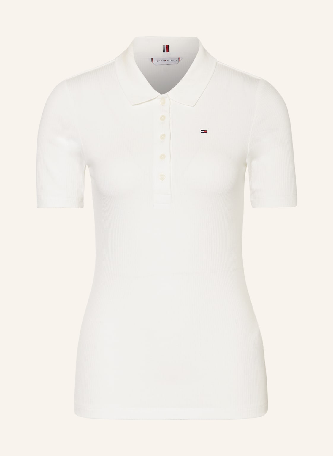 Tommy Hilfiger Jersey-Poloshirt weiss von Tommy Hilfiger