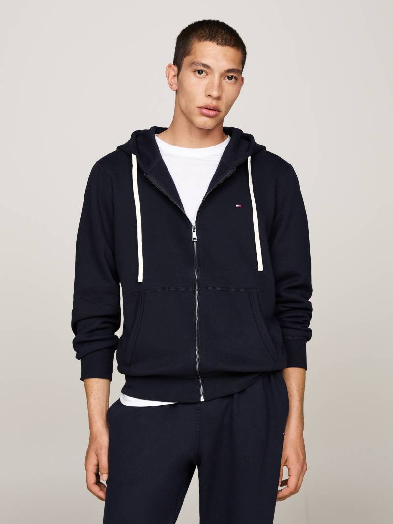 Tommy Hilfiger Kapuzensweatjacke »ESSENTIAL FLEECE ZIP THROUGH«, kleine Logostickerei von Tommy Hilfiger