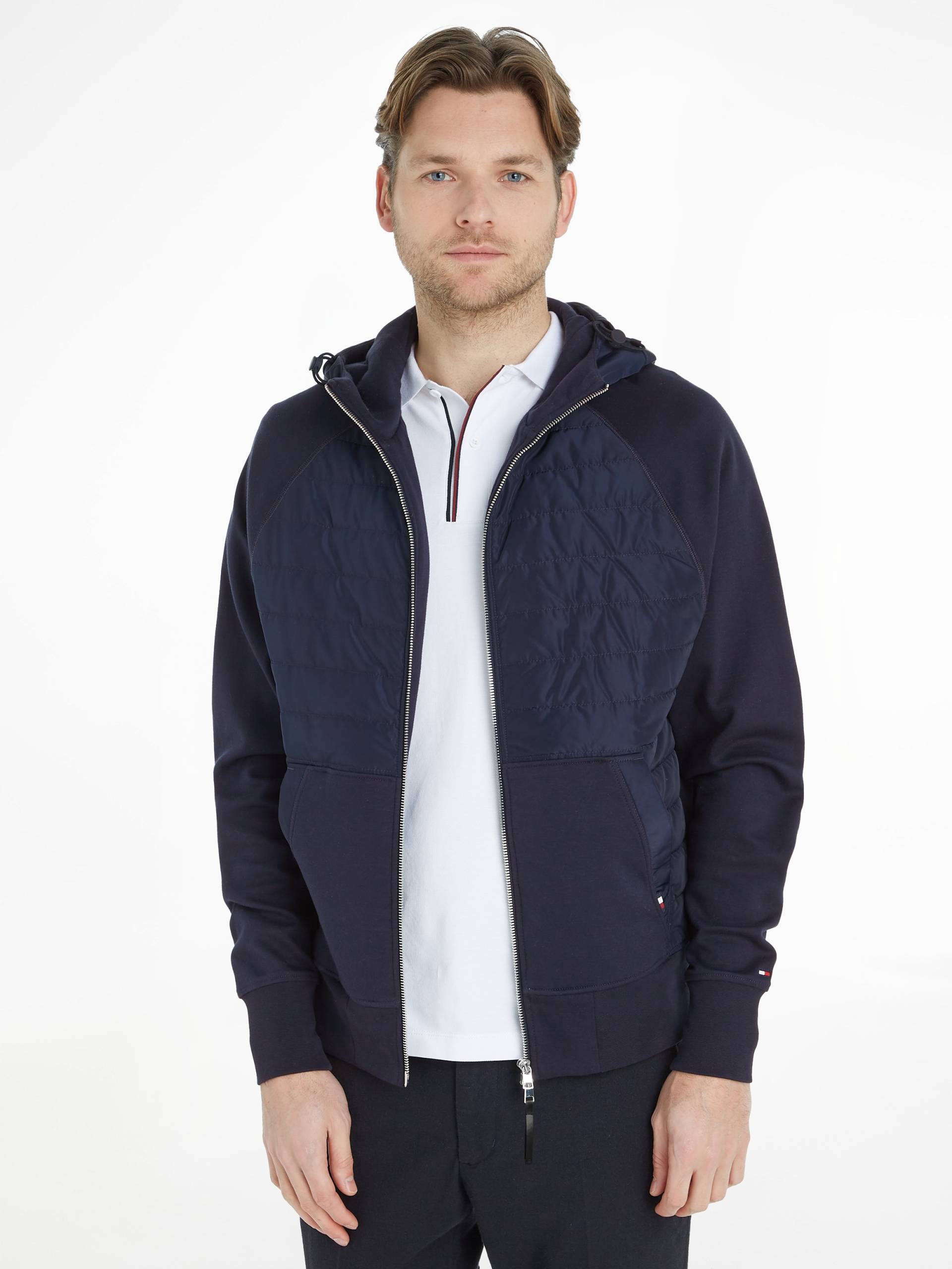 Tommy Hilfiger Kapuzensweatjacke »MIX MEDIA HOODED ZIP THROUGH« von Tommy Hilfiger