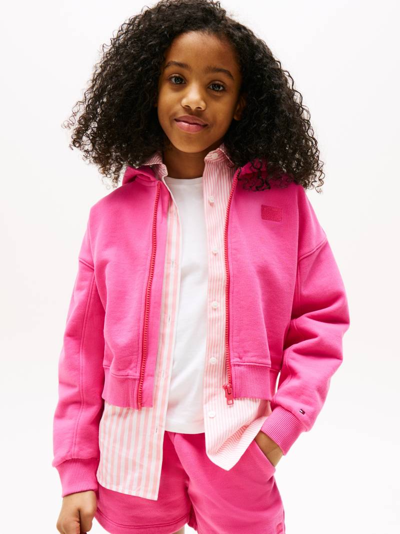 Tommy Hilfiger Kapuzensweatjacke »TOMMY TONAL FLAG HOODIE«, für Kinder bis 16 Jahre, mit Brustdruck von Tommy Hilfiger