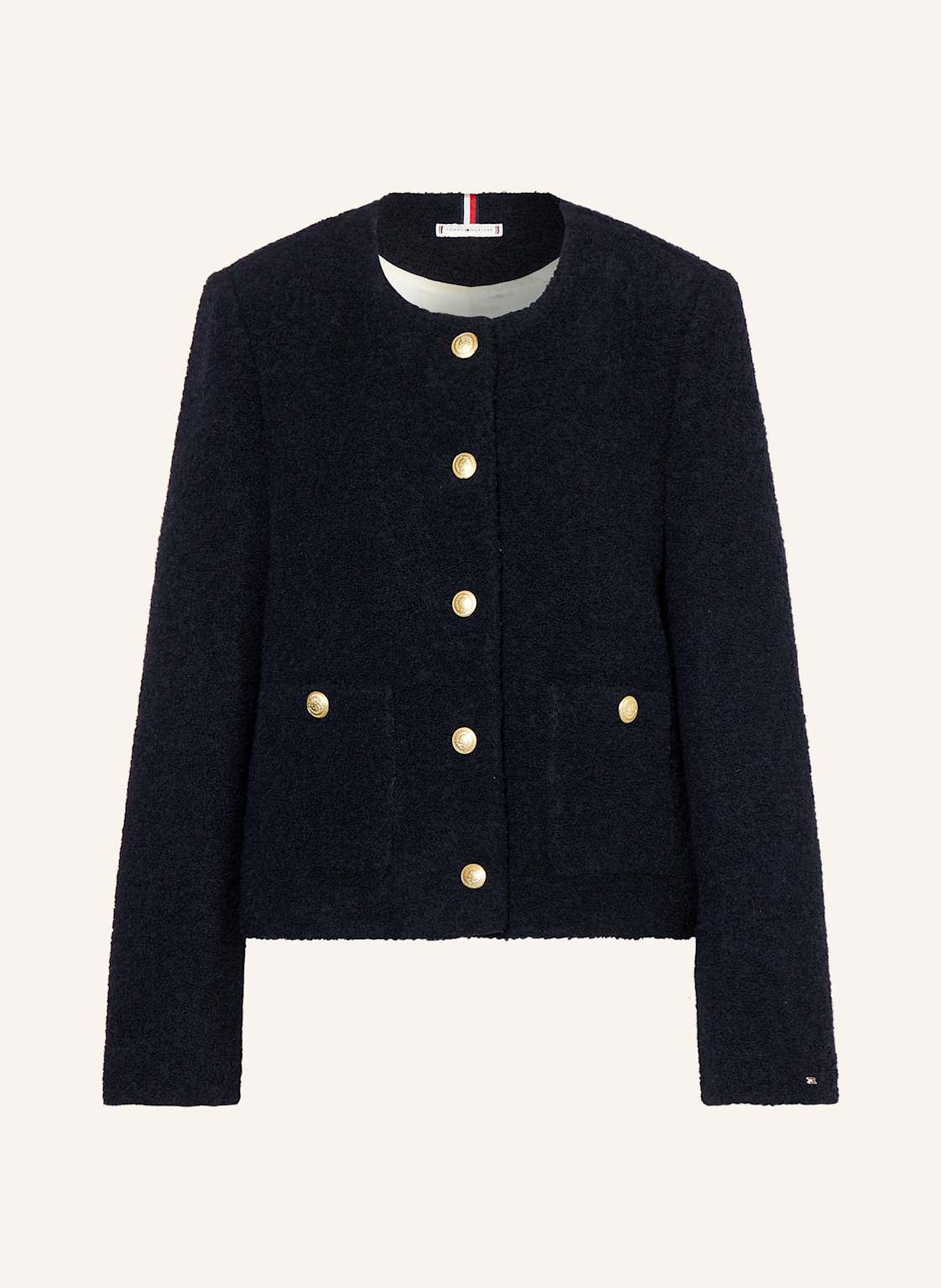 Tommy Hilfiger Kastenjacke Aus Bouclé blau von Tommy Hilfiger