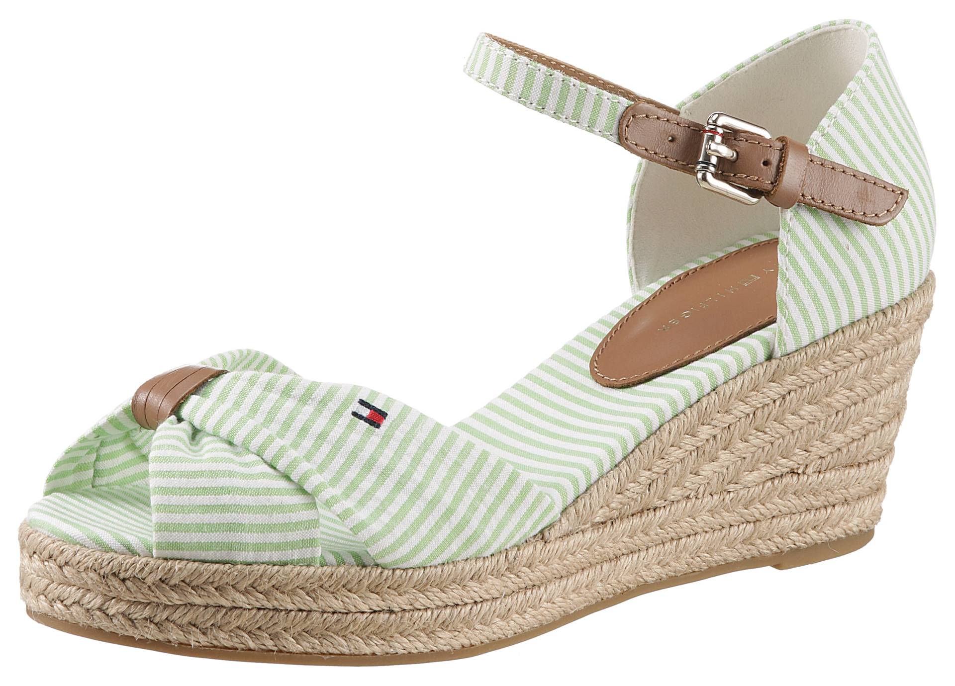 Tommy Hilfiger Keilsandalette »HIGH WEDGE SEERSUCKER« von Tommy Hilfiger