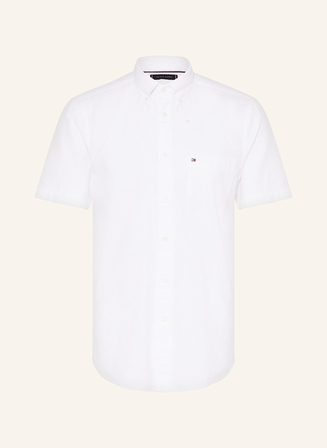 Tommy Hilfiger Kurzarm-Hemd Regular Fit weiss von Tommy Hilfiger