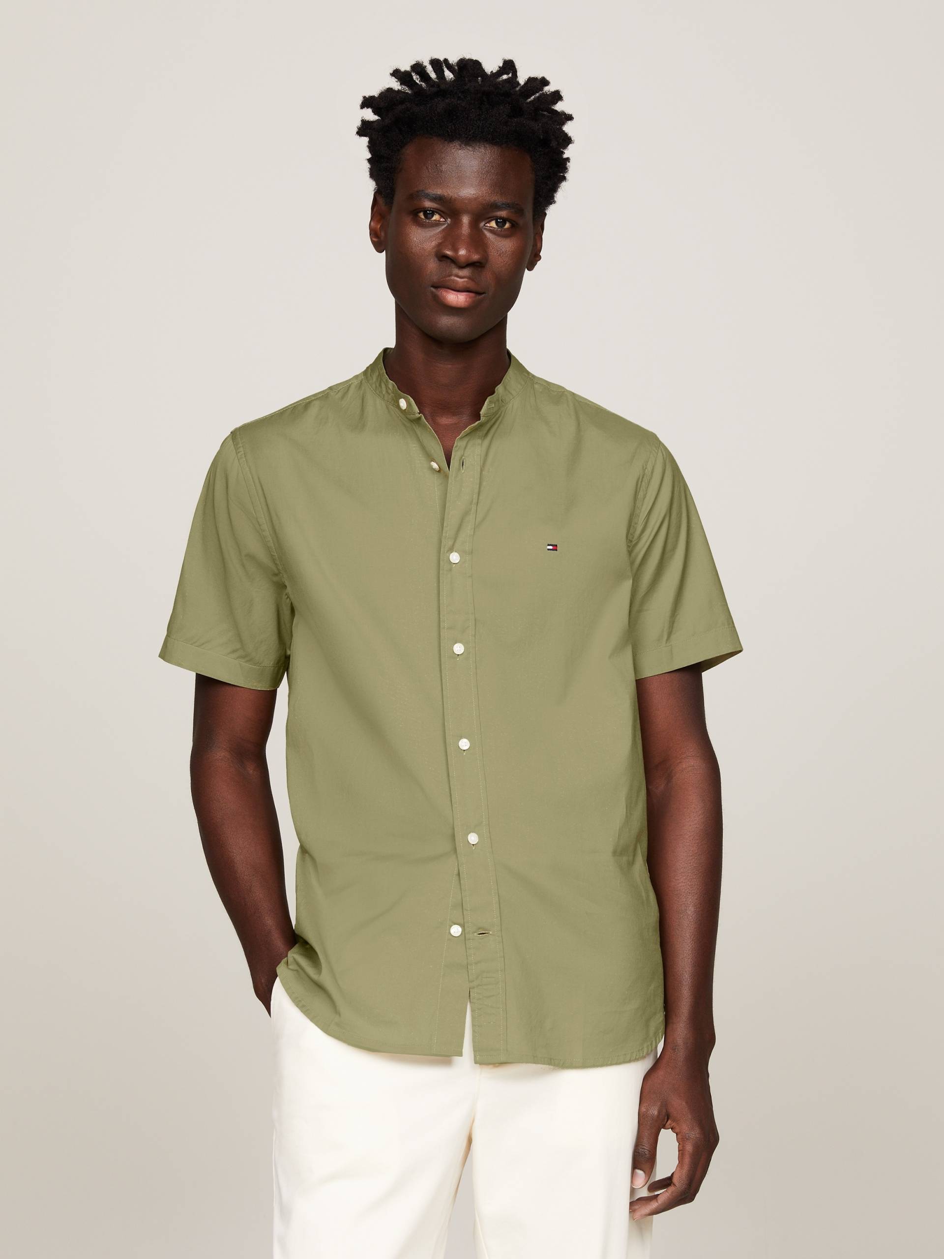 Tommy Hilfiger Kurzarmhemd »FLEX POPLIN MAO RF SHIRT« von Tommy Hilfiger