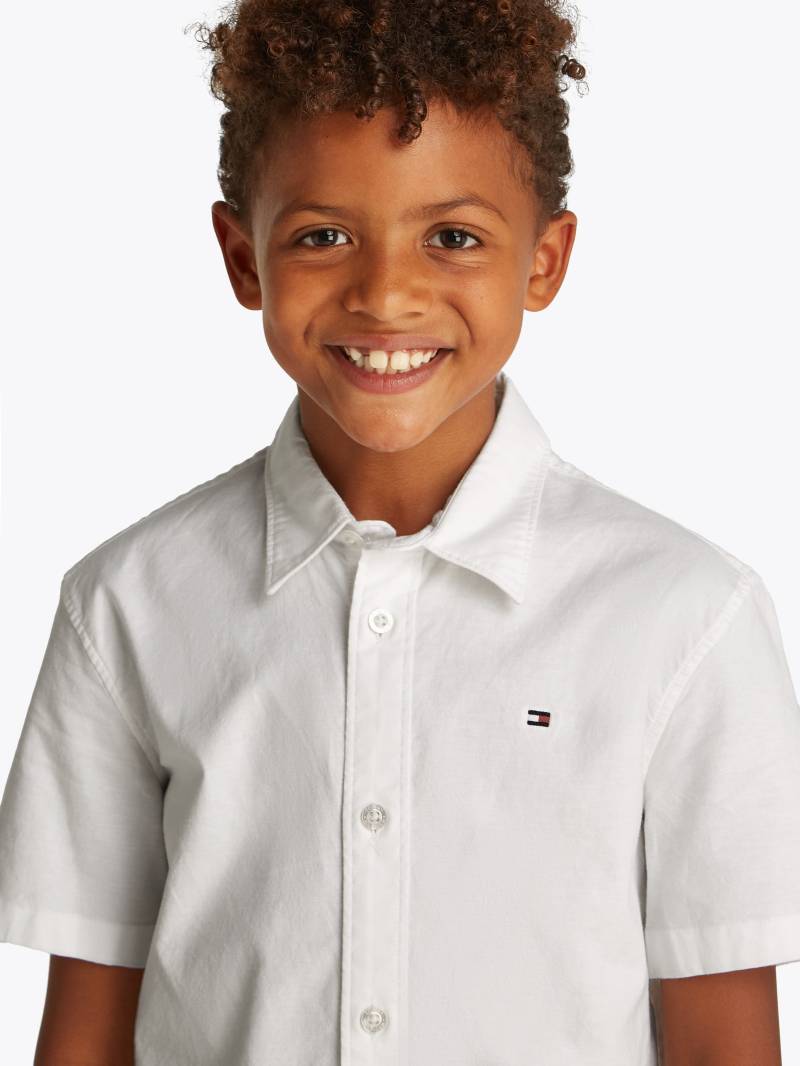 Tommy Hilfiger Kurzarmhemd »STRETCH OXFORD SHIRT SS«, mit Logostickerei von Tommy Hilfiger