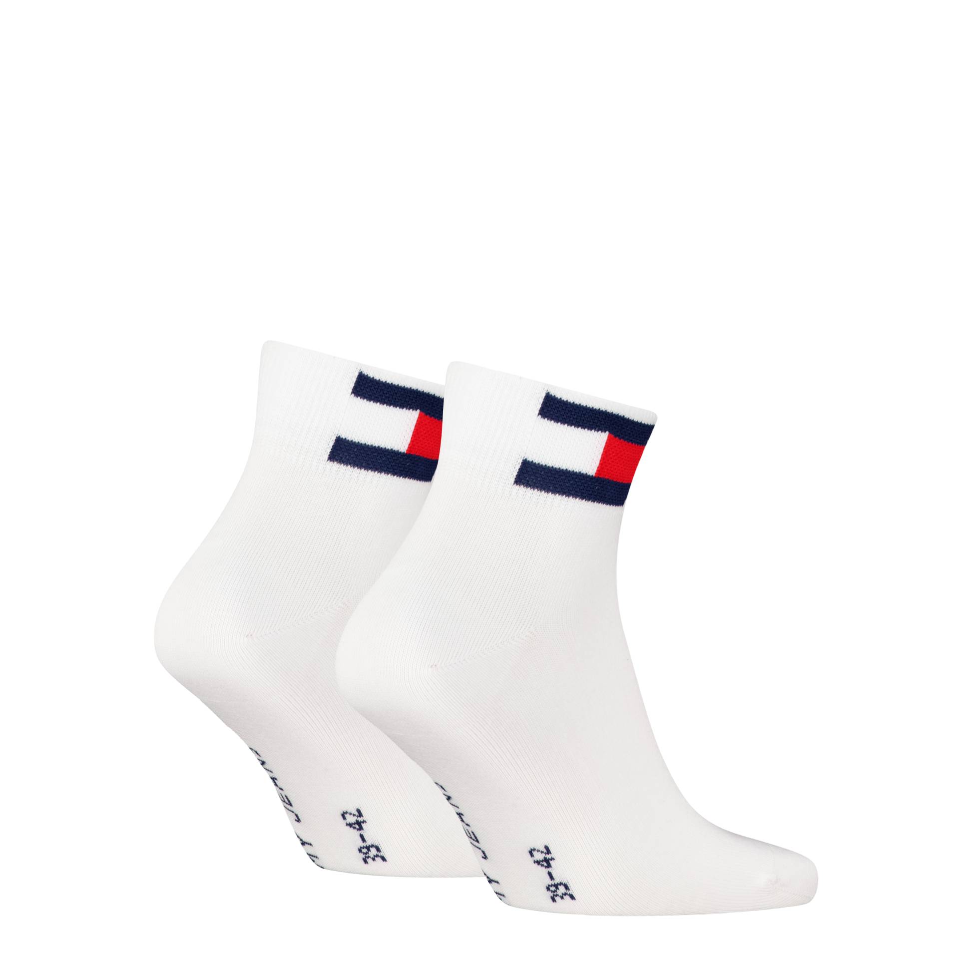 Tommy Hilfiger Kurzsocken »TH UNI TJ QUARTER 2P FLAG«, (2 Paar), Verstärkte Ferse und Spitze für zusätzliche Strapazierfähigkeit von Tommy Hilfiger