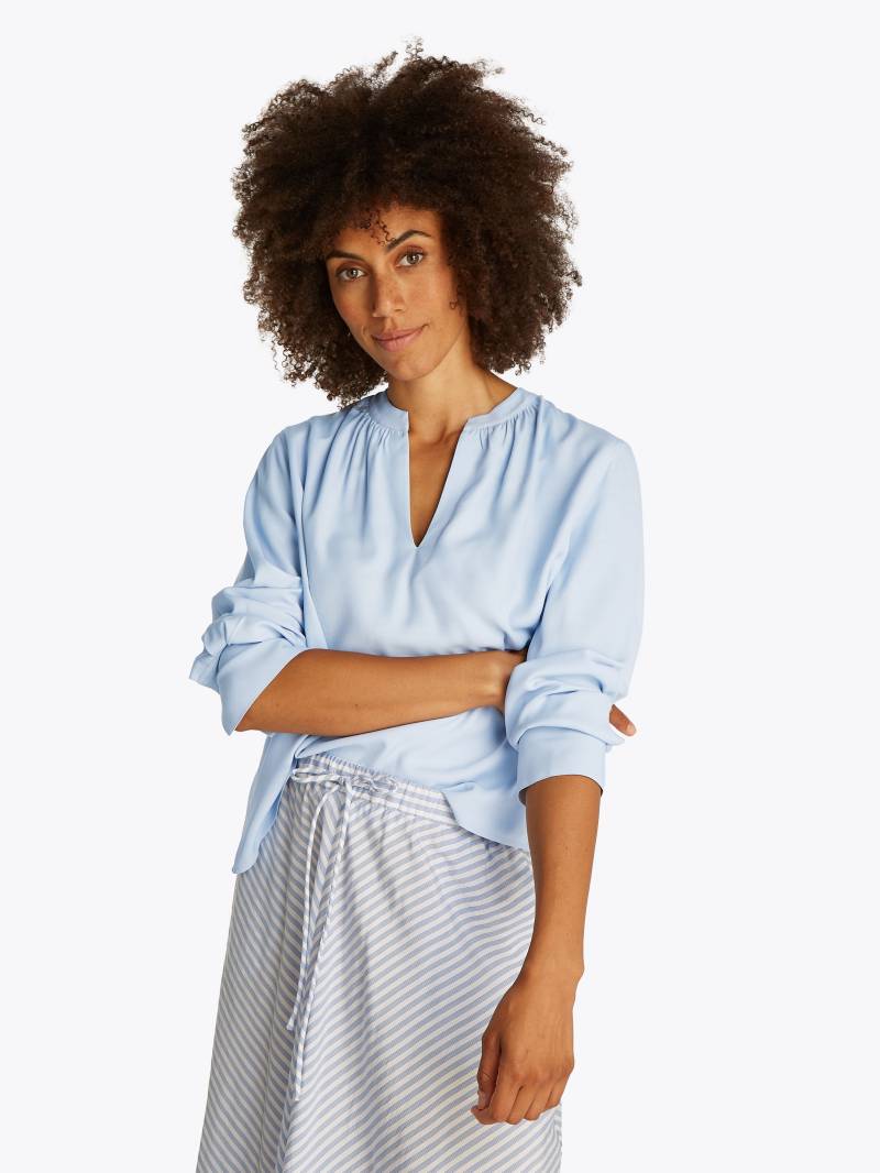 Tommy Hilfiger Langarmbluse »SOFT VIS V NECK LS BLOUSE«, mit Raffungen von Tommy Hilfiger