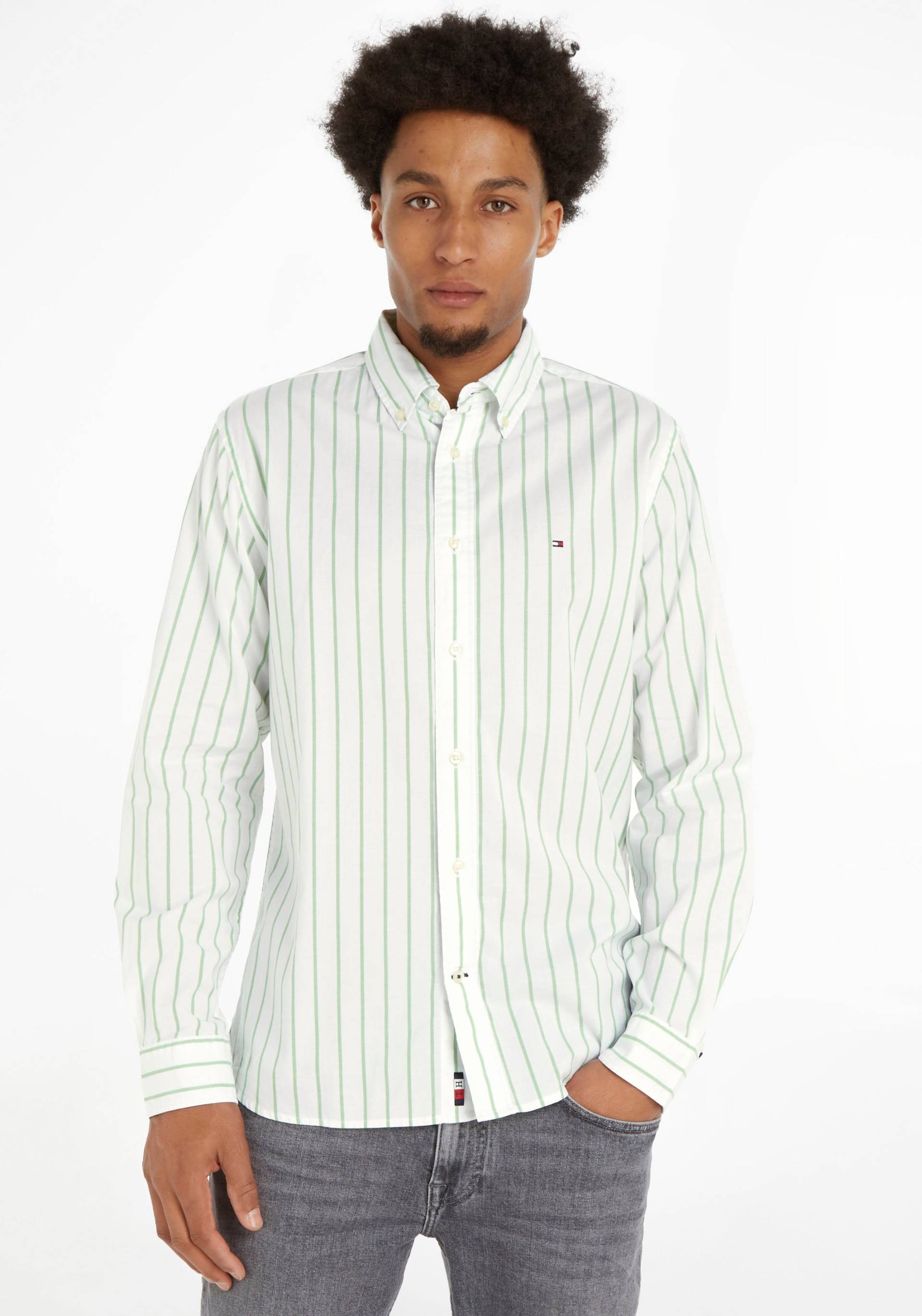 Tommy Hilfiger Langarmhemd »NATURAL SOFT STRIPE RF SHIRT« von Tommy Hilfiger