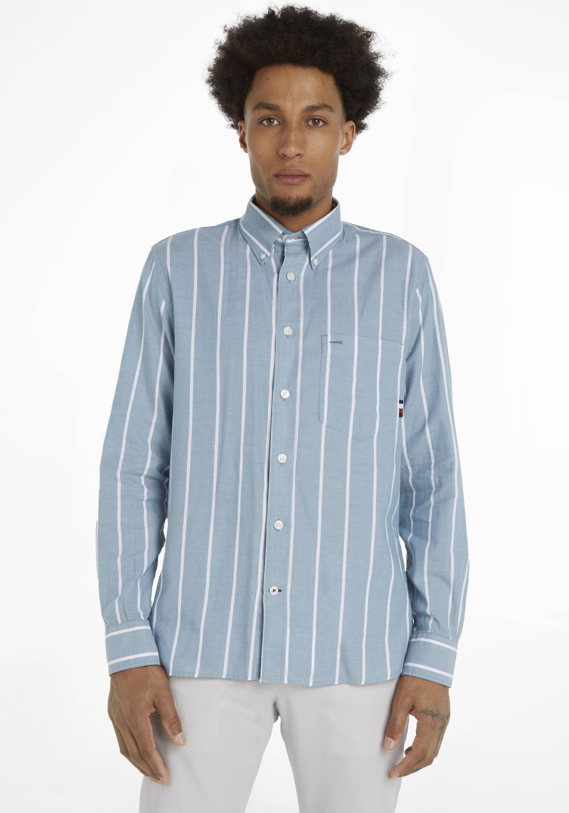 Tommy Hilfiger Langarmhemd »OXFORD STRIPE RF SHIRT« von Tommy Hilfiger