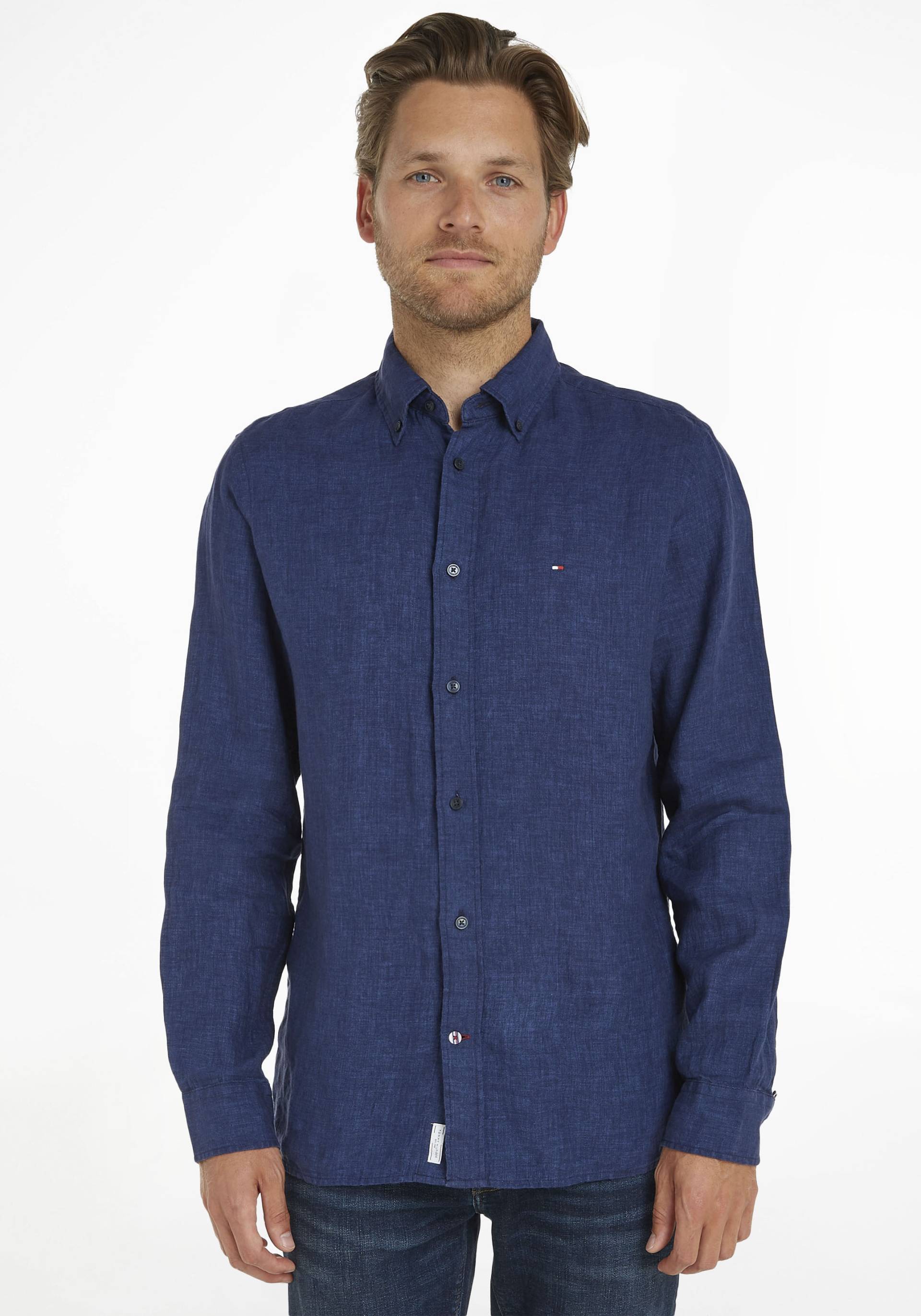 Tommy Hilfiger Langarmhemd »PIGMENT DYED LI SOLID RF SHIRT« von Tommy Hilfiger