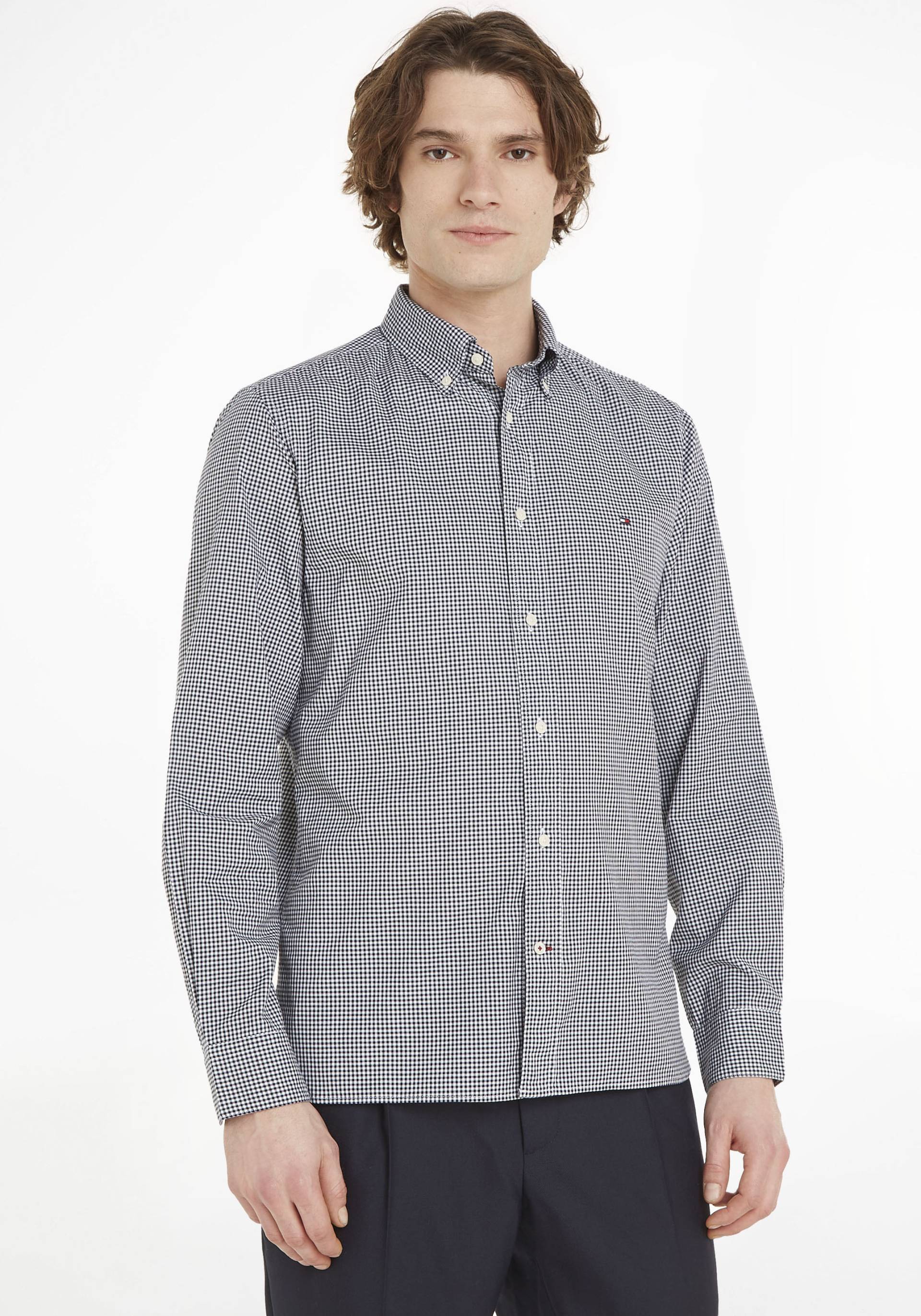 Tommy Hilfiger Langarmhemd »NAT. SOFT FLEX GINGHAM RF SHIRT« von Tommy Hilfiger