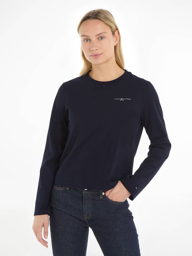 Tommy Hilfiger Langarmshirt »1985 REG MINI CORP LOGO C-NK LS«, mit Logo-Schriftzug auf der Brust von Tommy Hilfiger