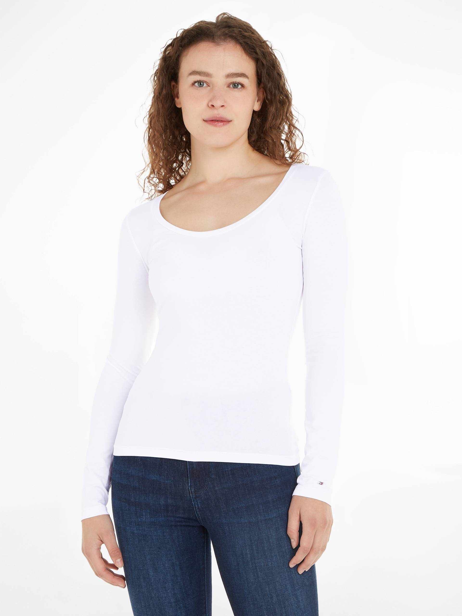 Tommy Hilfiger Langarmshirt »SLIM MODERN CO/EA SCOOP LS« von Tommy Hilfiger