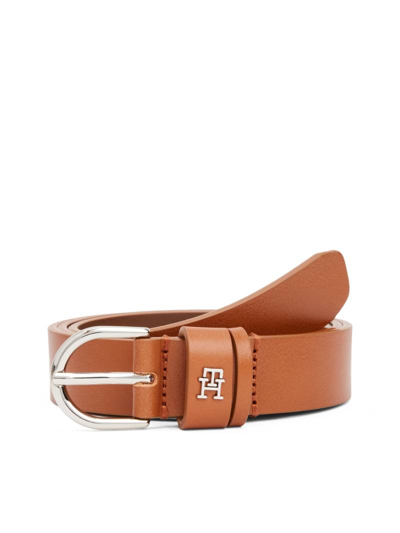 Tommy Hilfiger Ledergürtel »ESSENTIAL EFFORTLESS 2.5 SV«, Einfachdornschliesse, Metallemblem von Tommy Hilfiger