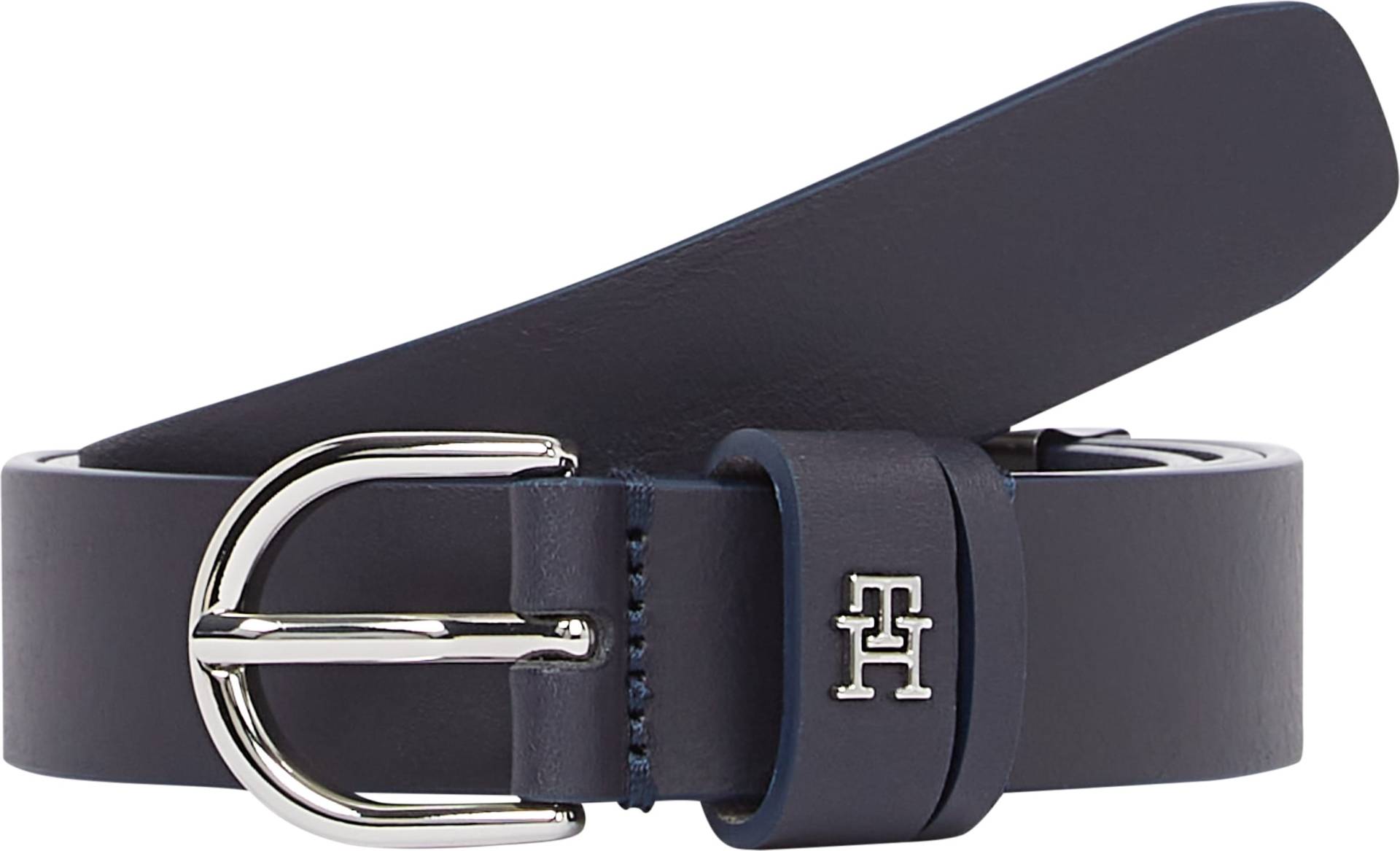 Tommy Hilfiger Ledergürtel »ESSENTIAL EFFORTLESS 2.5 SV«, Einfachdornschliesse, Metallemblem von Tommy Hilfiger
