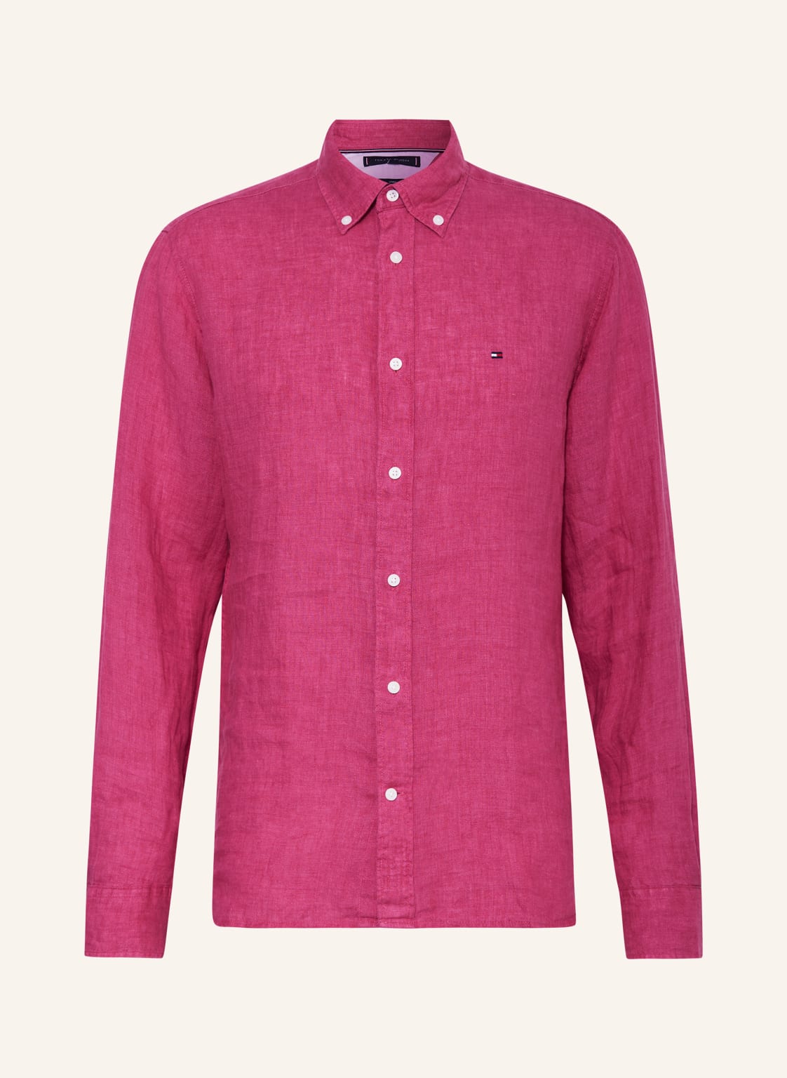 Tommy Hilfiger Leinenhemd Regular Fit pink von Tommy Hilfiger