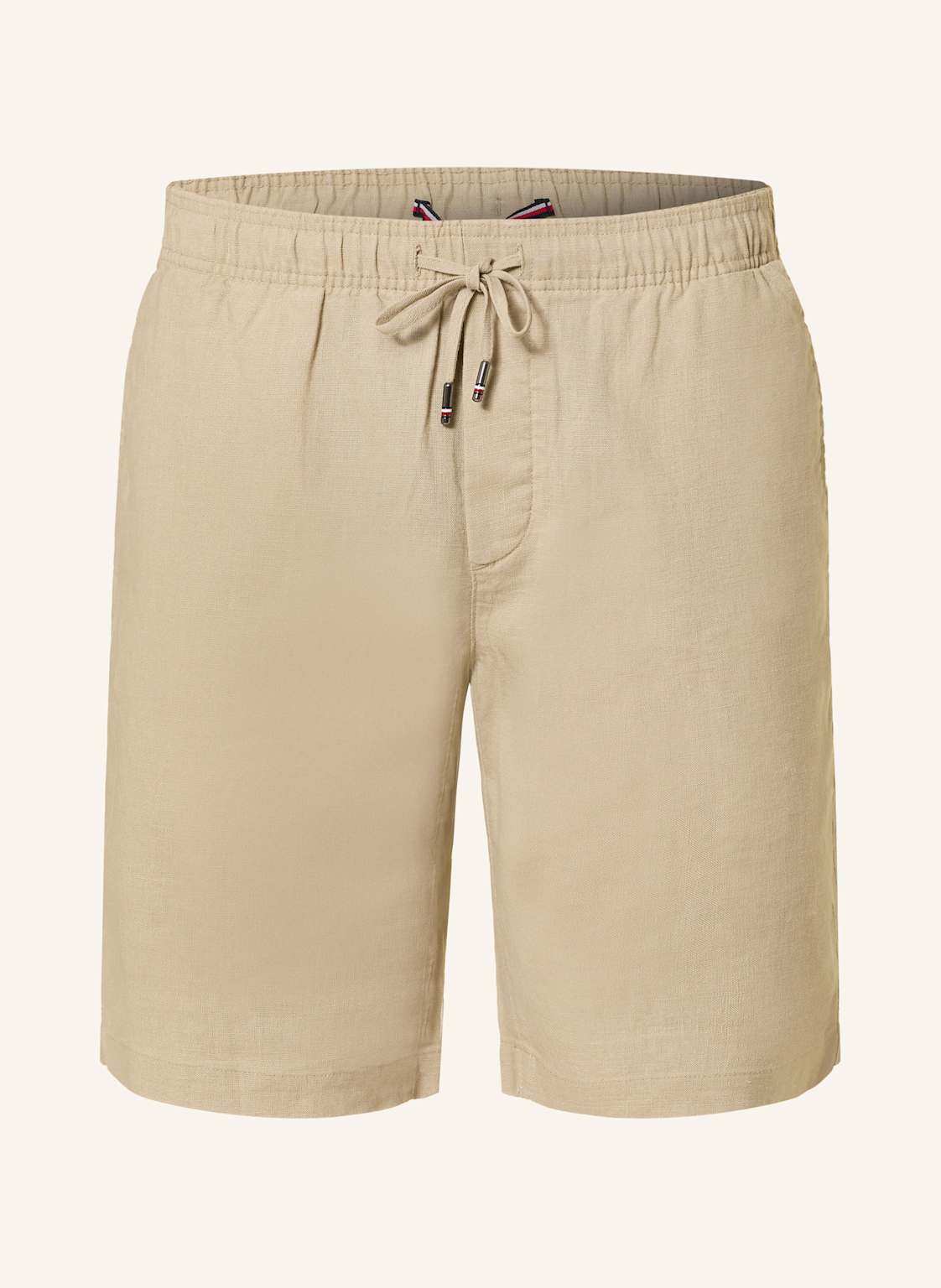 Tommy Hilfiger Leinenshorts Harlem Relaxed Tapered Fit beige von Tommy Hilfiger